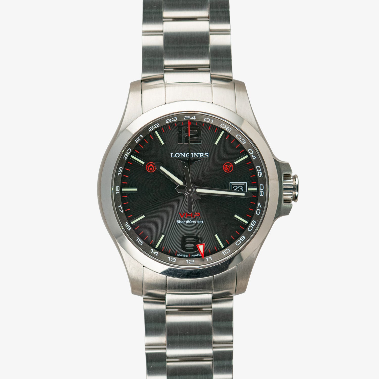 Longines Conquest V.H.P. Quartz Date Black Dial 43mm – LOFT
