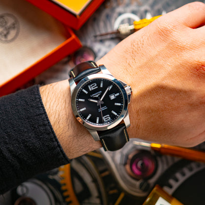 Longines Conquest Automatic Date Black Dial 41mm