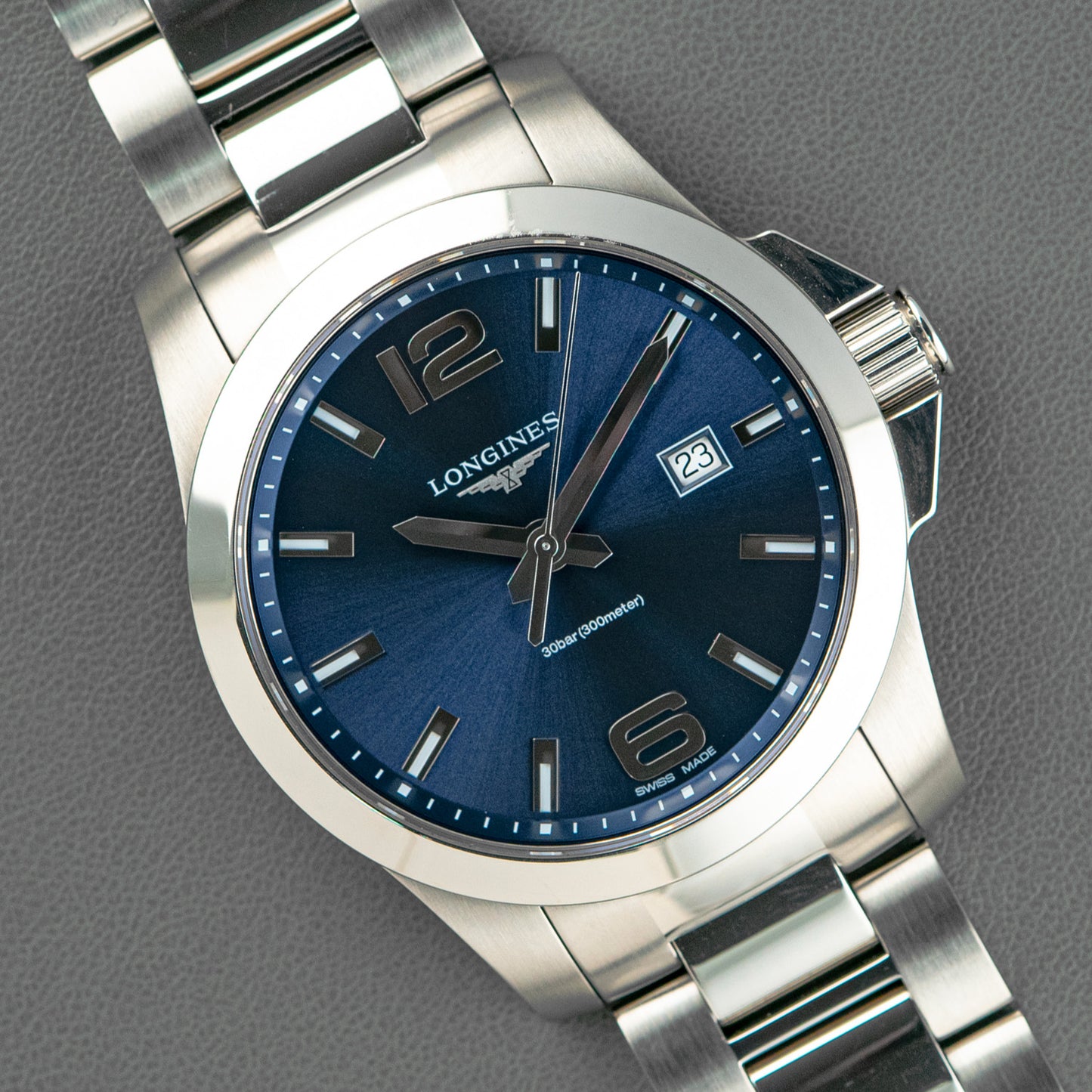 Longines Conquest Quartz Date Blue Dial 43mm