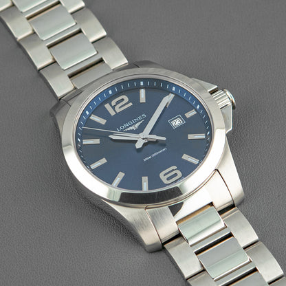 Longines Conquest Quartz Date Blue Dial 43mm