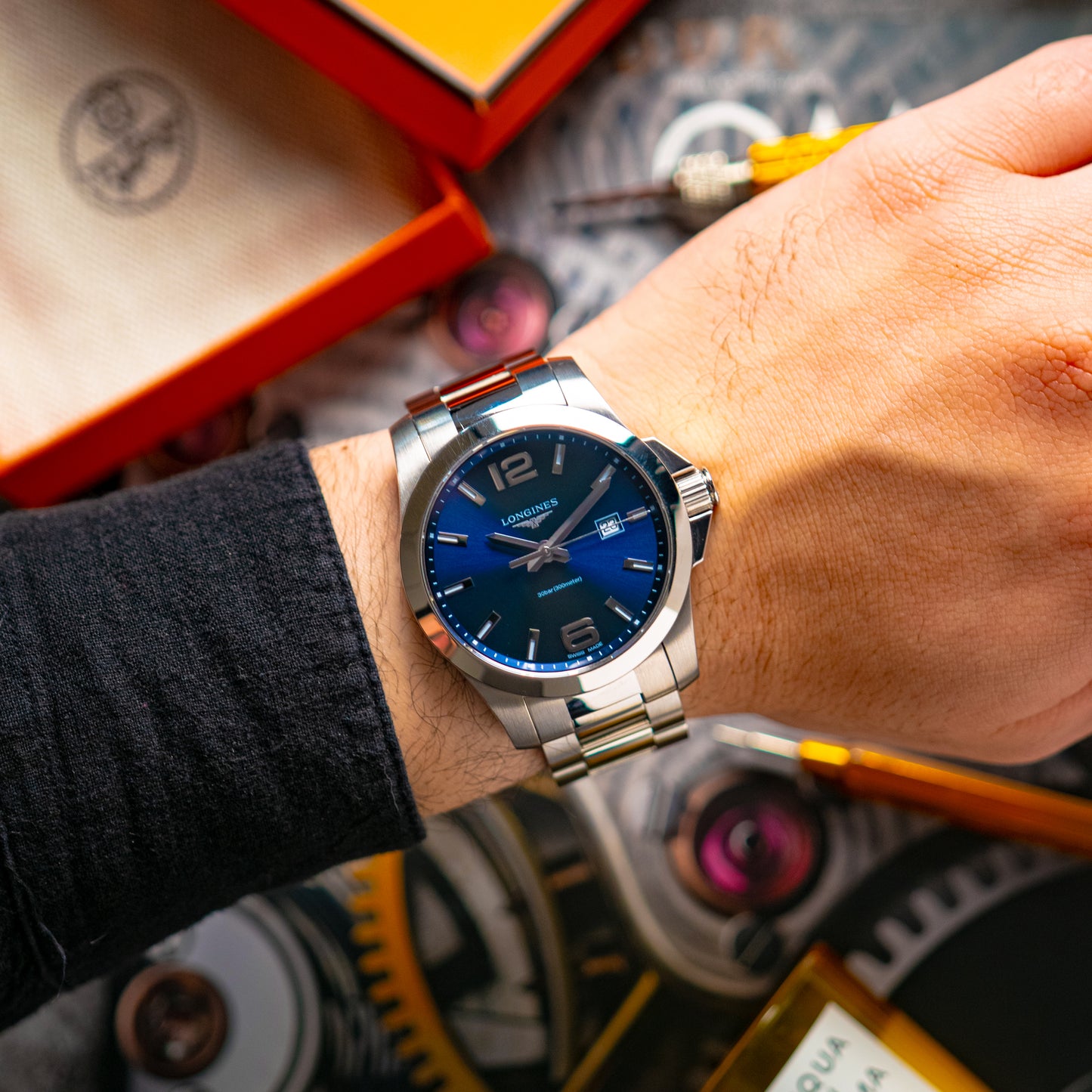 Longines Conquest Quartz Date Blue Dial 43mm