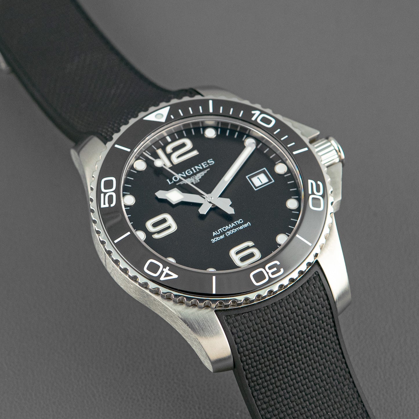 Longines HydroConquest Automatic Black Dial Rubber 43mm