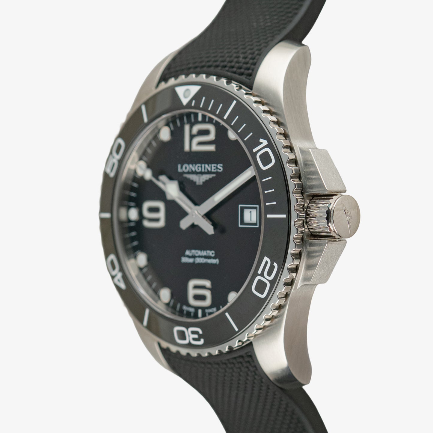 Longines HydroConquest Automatic Black Dial Rubber 43mm