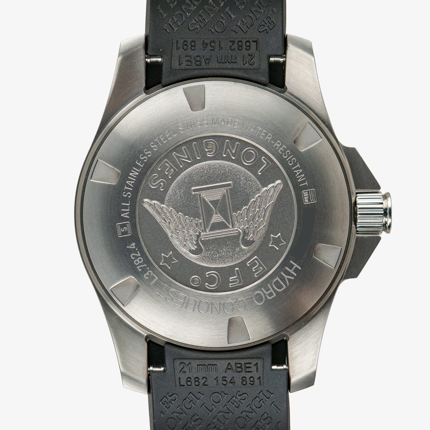 Longines HydroConquest Automatic Black Dial Rubber 43mm