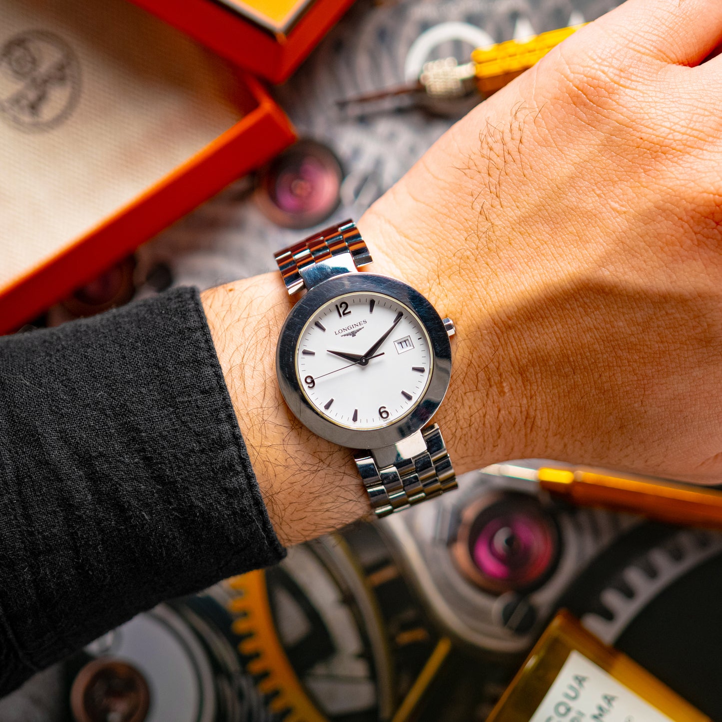 Longines DolceVita Rondo Quartz White Dial 36mm