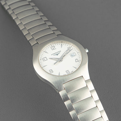 Longines Opposition Quartz Date White Dial 34mm
