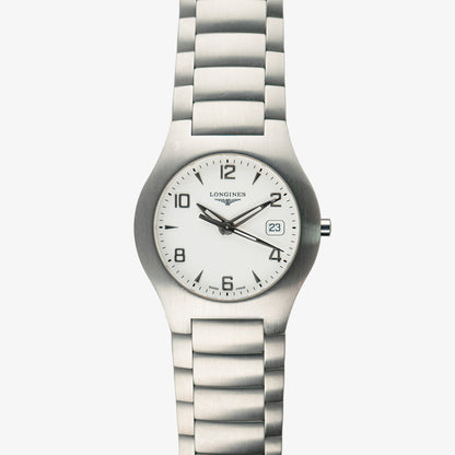 Longines Opposition Quartz Date White Dial 34mm