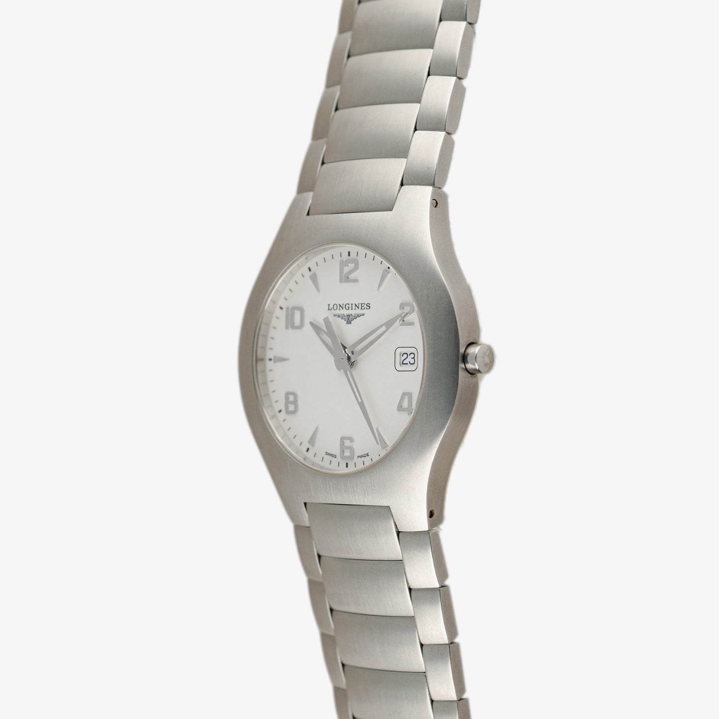 Longines Opposition Quartz Date White Dial 34mm