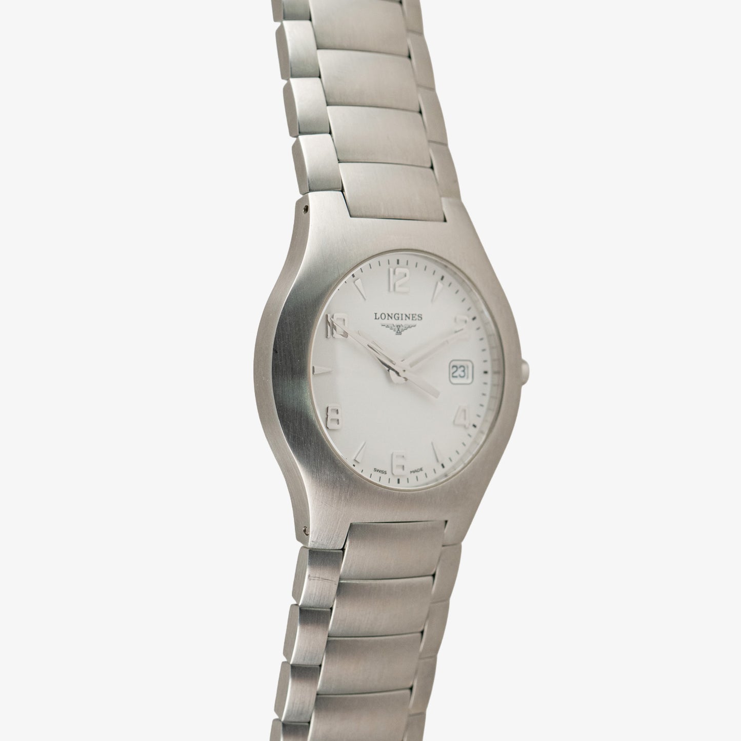 Longines Opposition Quartz Date White Dial 34mm