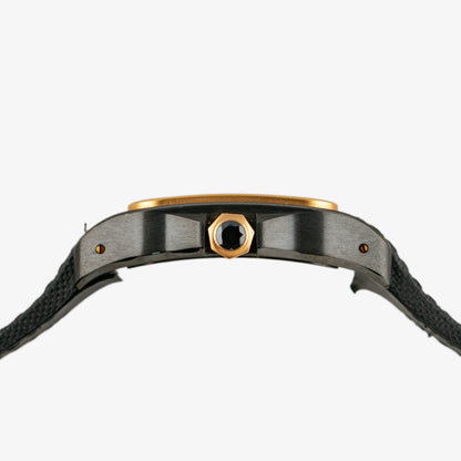 Cartier Santos 100 Black Dial Automatic Gold Bezel 38mm