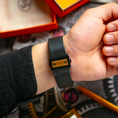 Cartier Santos 100 Black Dial Automatic Gold Bezel 38mm