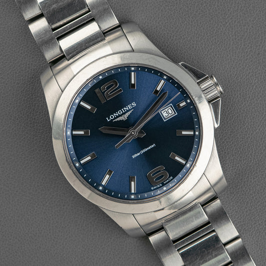 Longines Conquest Quartz Date Blue Dial 41mm