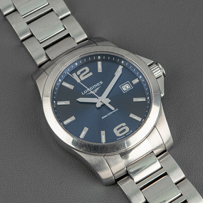 Longines Conquest Quartz Date Blue Dial 41mm