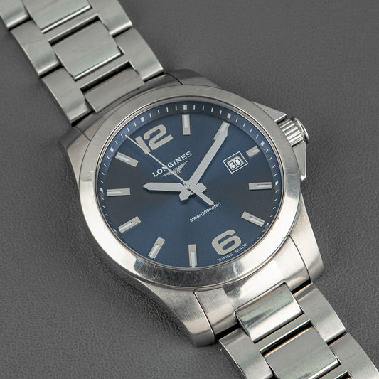 Longines Conquest Quartz Date Blue Dial 41mm