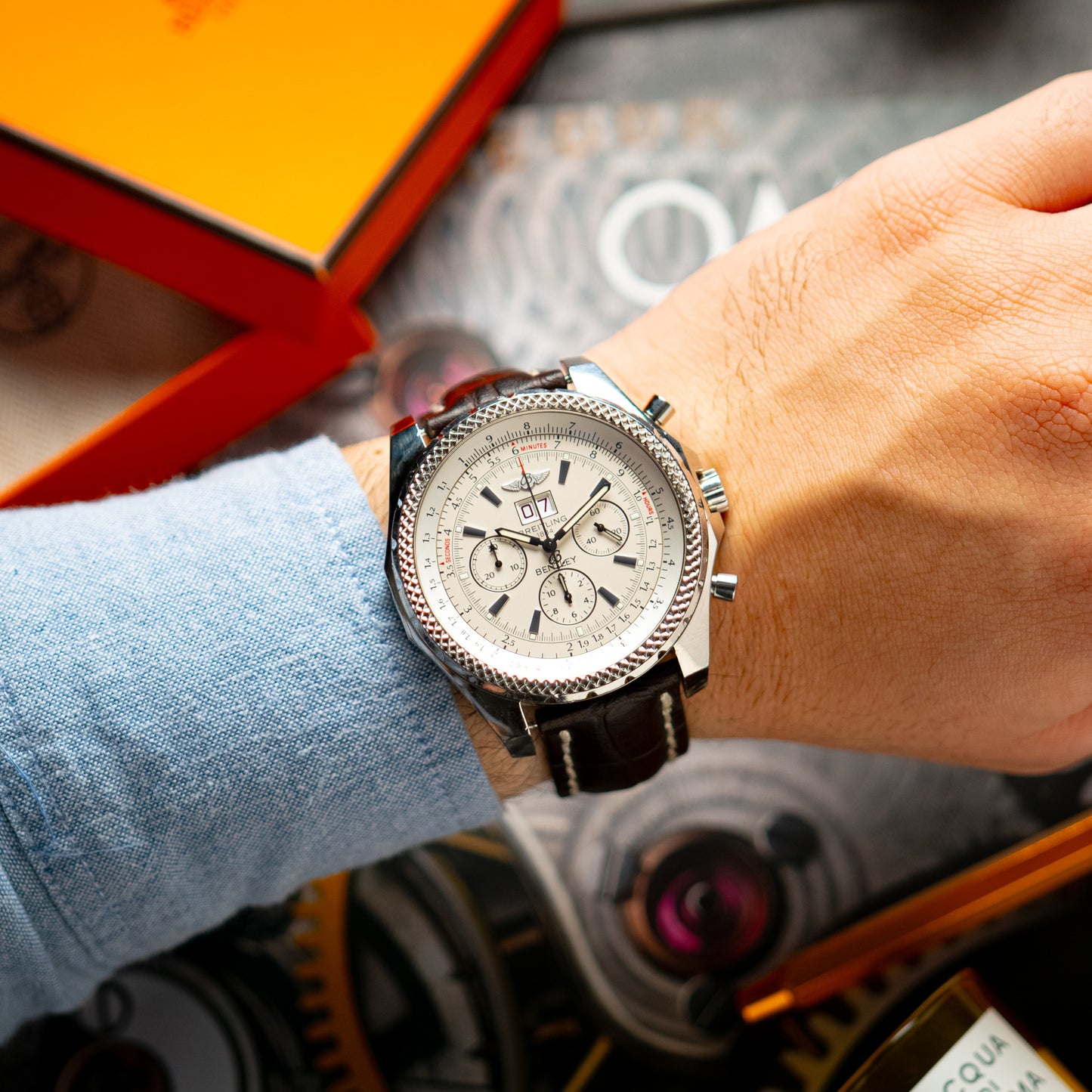 Breitling for Bentley Motors Chronograph White Dial 49mm