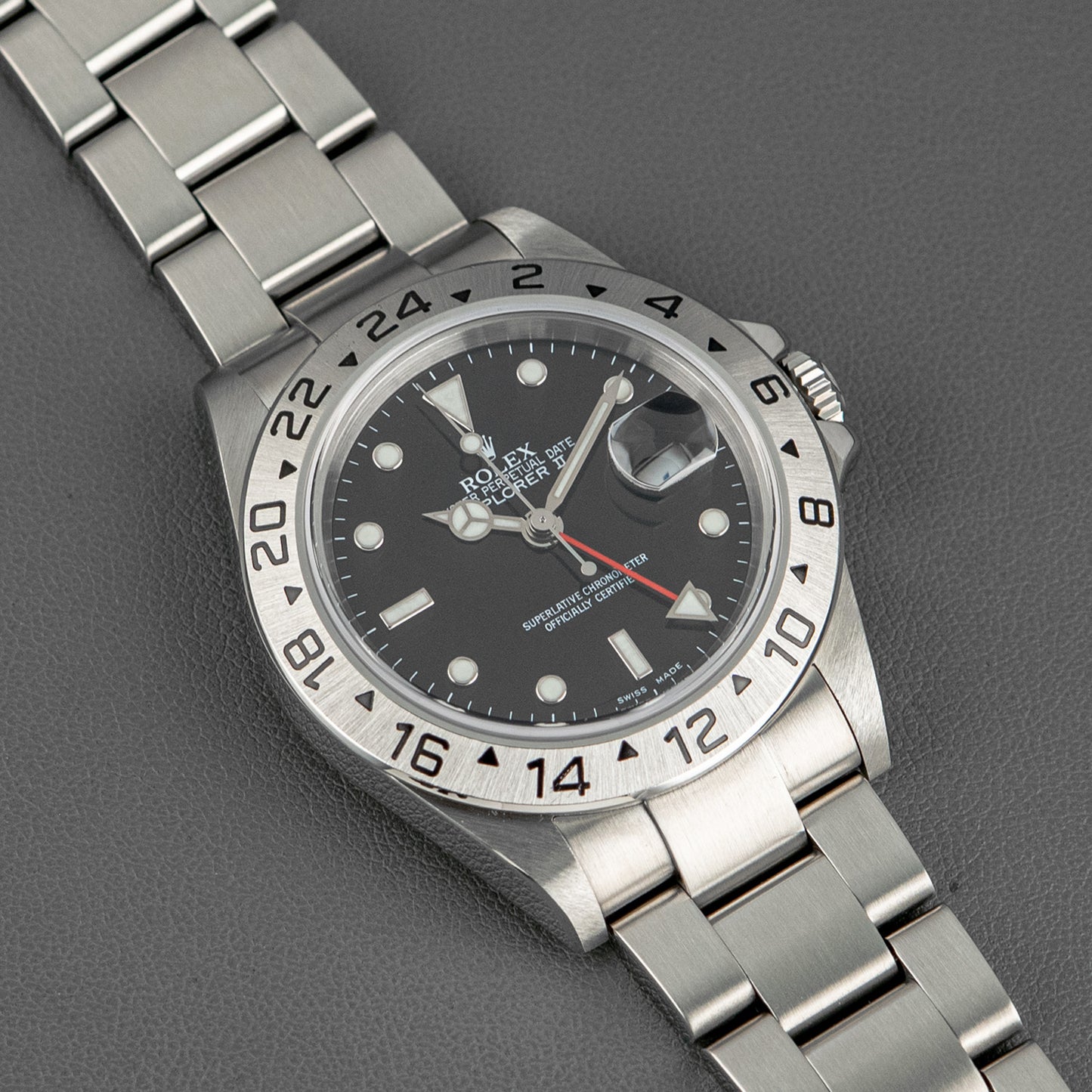 Rolex Explorer II 16570 Automatic GMT Black Dial 40mm