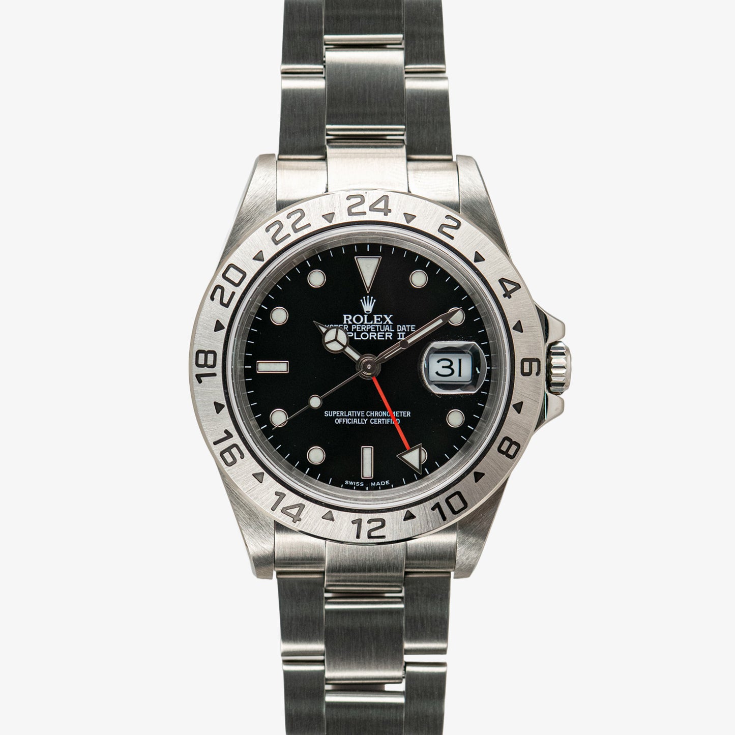 Rolex Explorer II 16570 Automatic GMT Black Dial 40mm