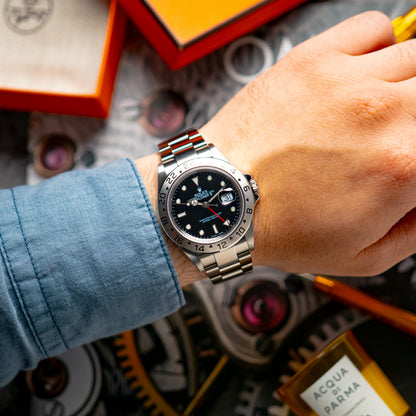 Rolex Explorer II 16570 Automatic GMT Black Dial 40mm