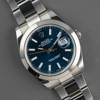 Rolex Datejust 126300 Blue Dial Smooth Bezel 41mm
