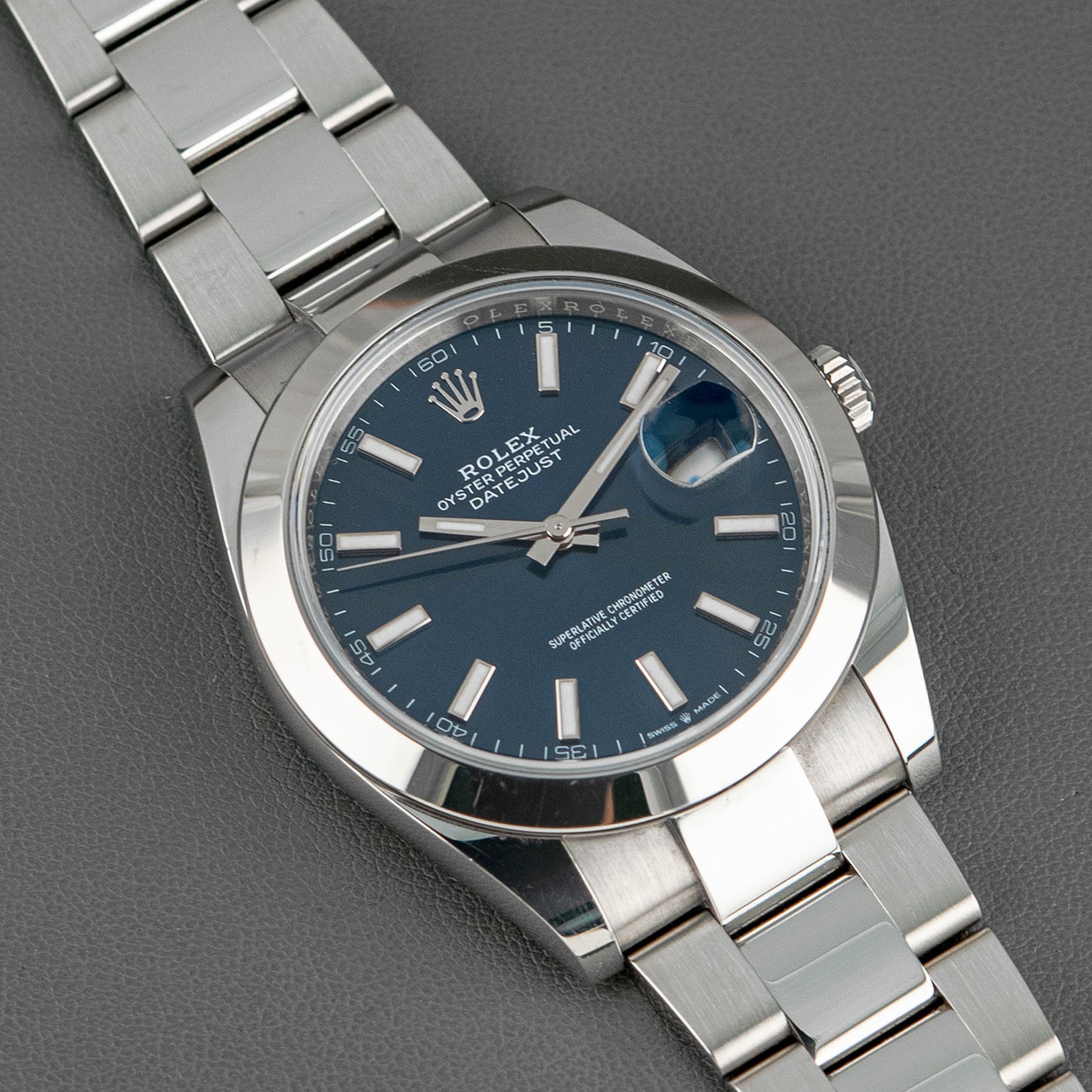 Rolex Datejust 126300 Blue Dial Smooth Bezel 41mm