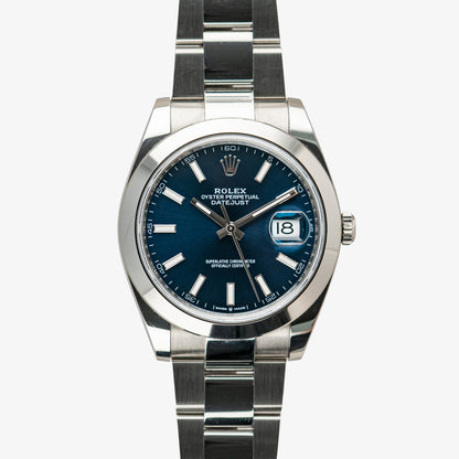 Rolex Datejust 126300 Blue Dial Smooth Bezel 41mm