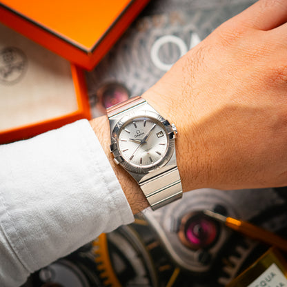Omega Constellation Date Quartz Silver Dial 35mm