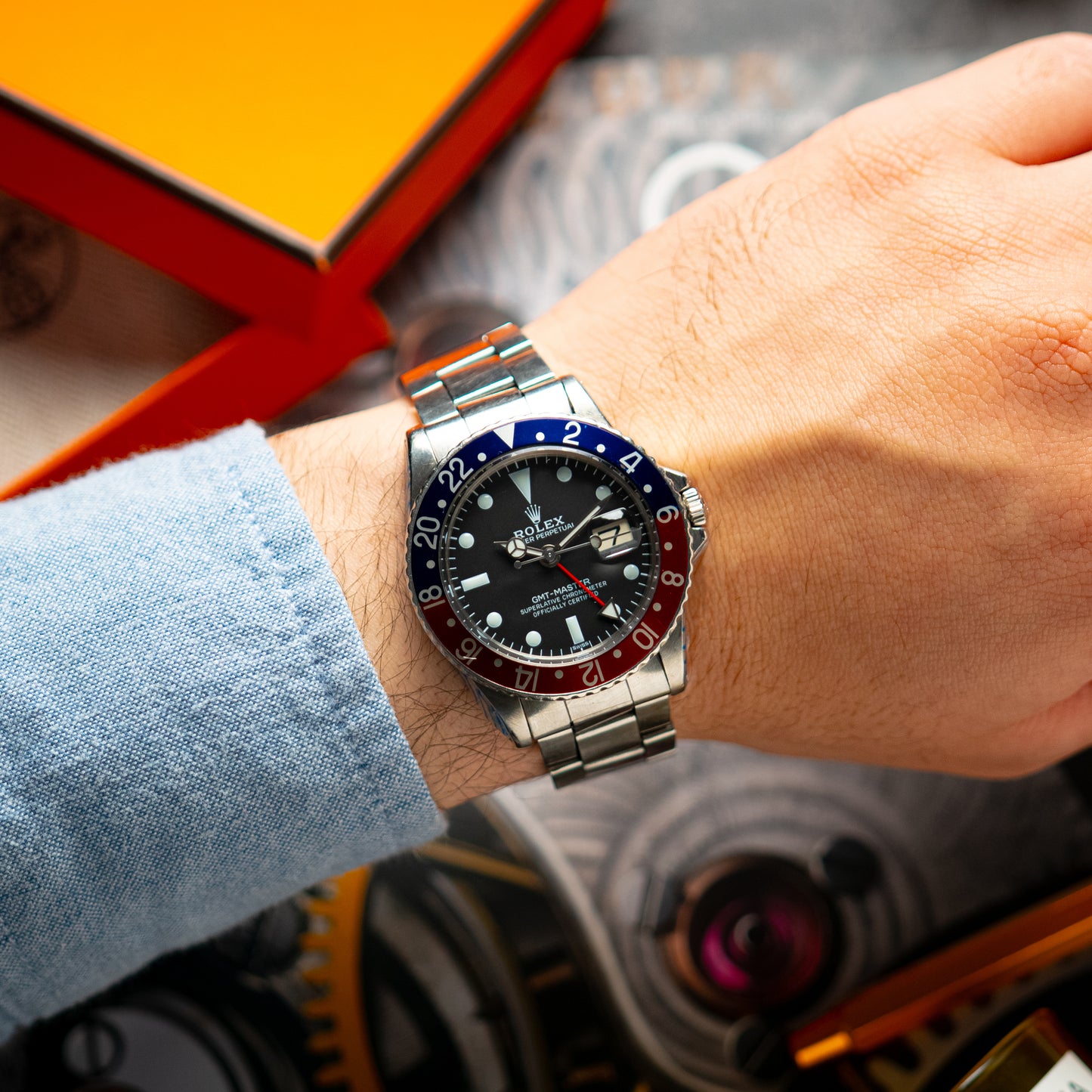 Rolex GMT-Master 1675 Pepsi Automatic Vintage 40mm