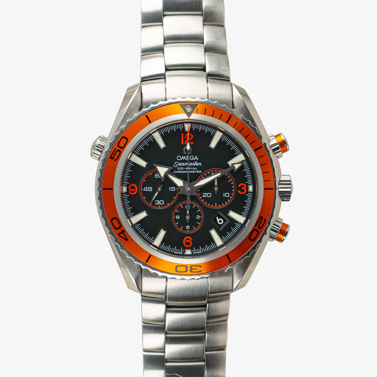 Omega Seamaster Planet Ocean Chronograph Orange Bezel 45.5mm