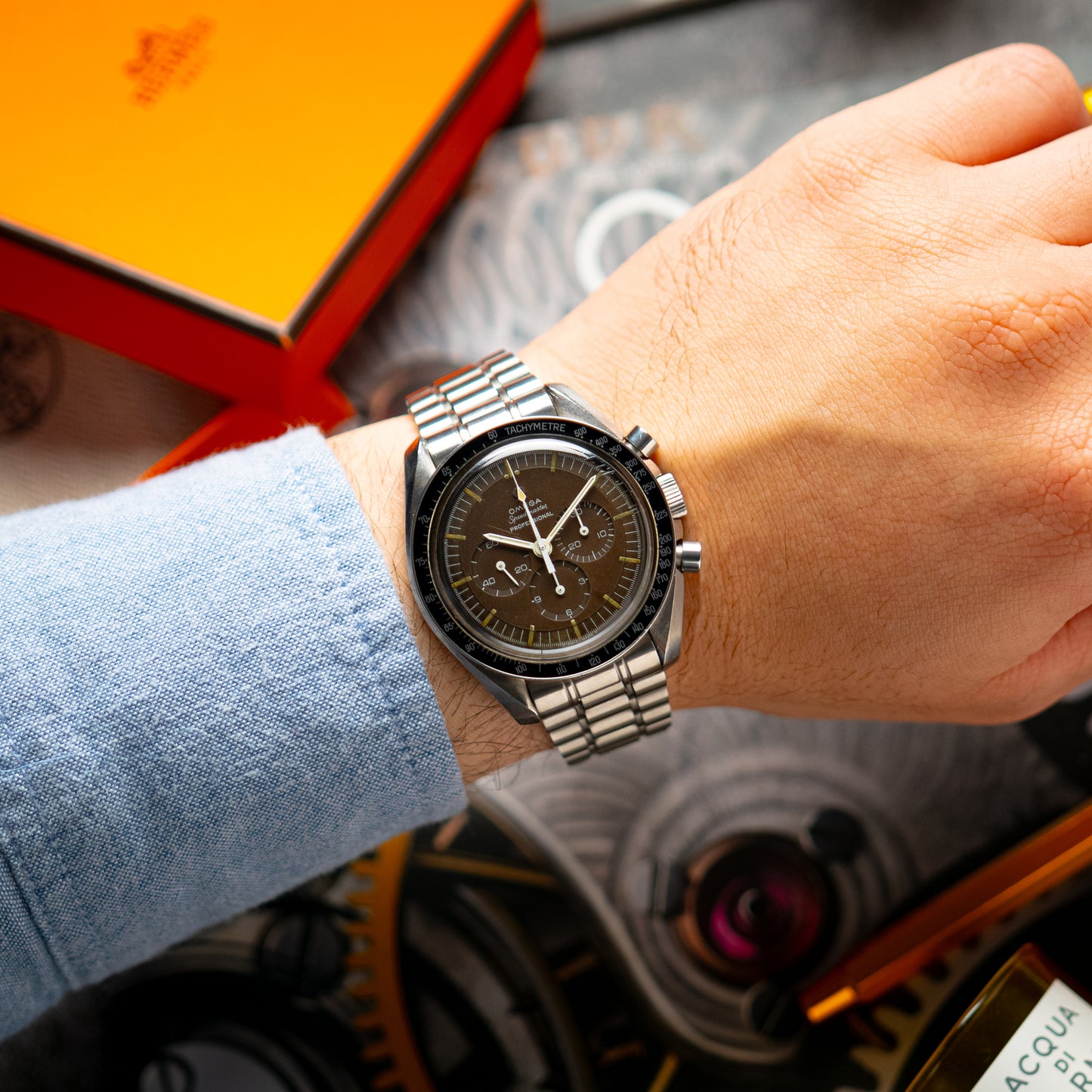 Omega Speedmaster Professional 105012-65 Tropical Dial 42mm