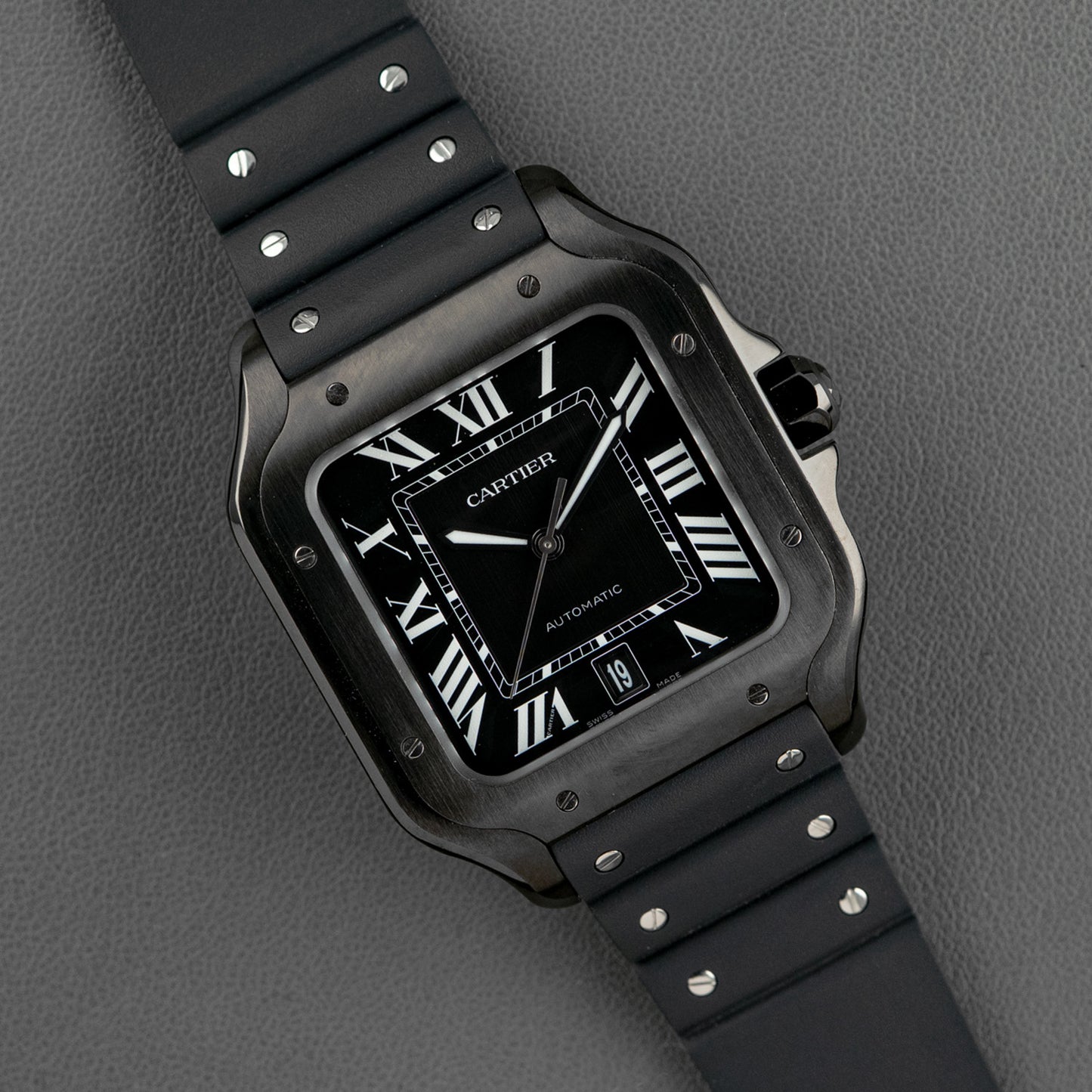 Cartier Santos Large ADLC Black Dial Automatic 39.8mm