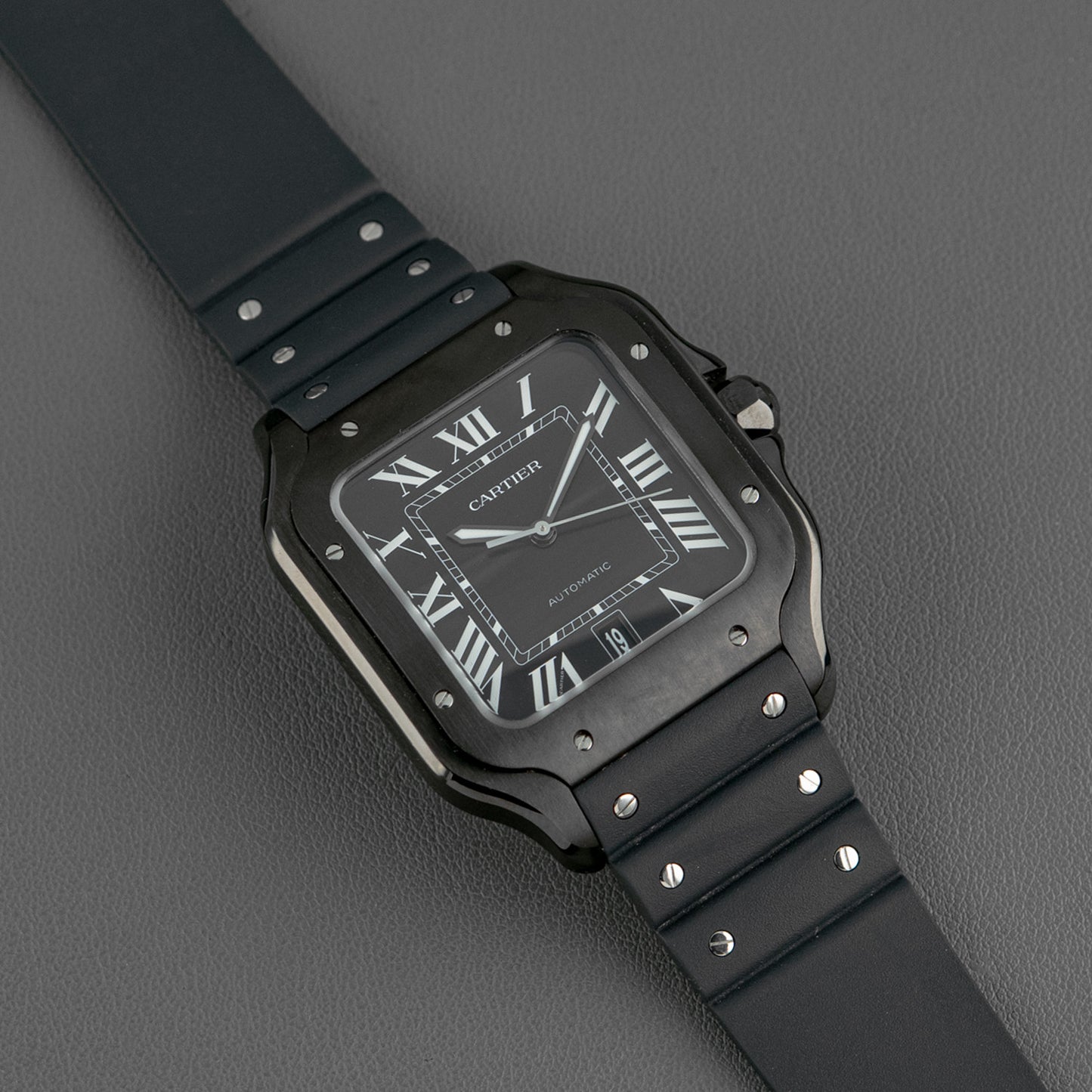 Cartier Santos Large ADLC Black Dial Automatic 39.8mm