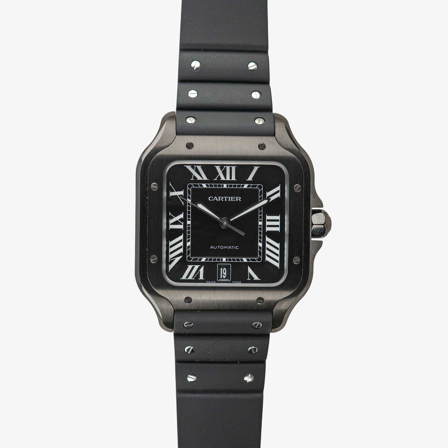 Cartier Santos Large ADLC Black Dial Automatic 39.8mm