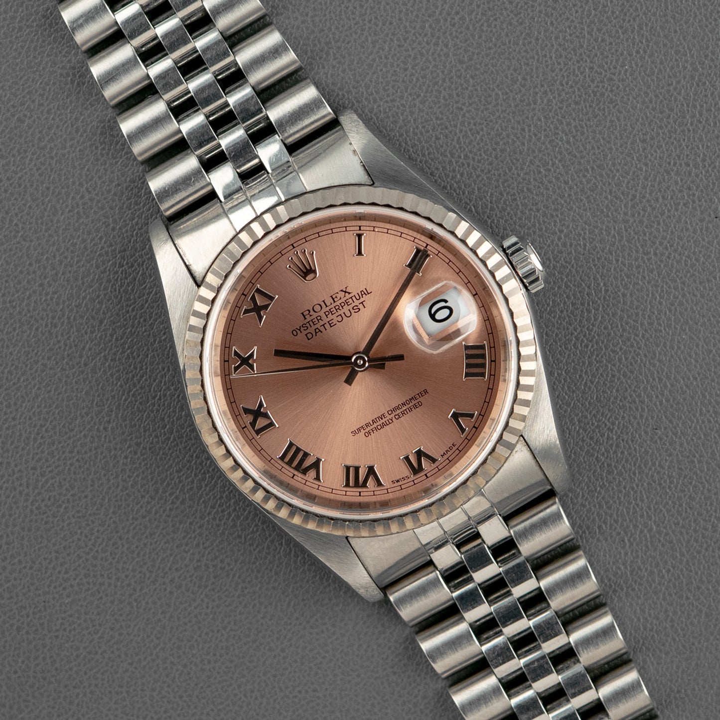 Rolex Datejust 16234 Salmon Roman Dial Automatic 36mm