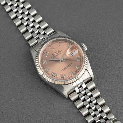Rolex Datejust 16234 Salmon Roman Dial Automatic 36mm