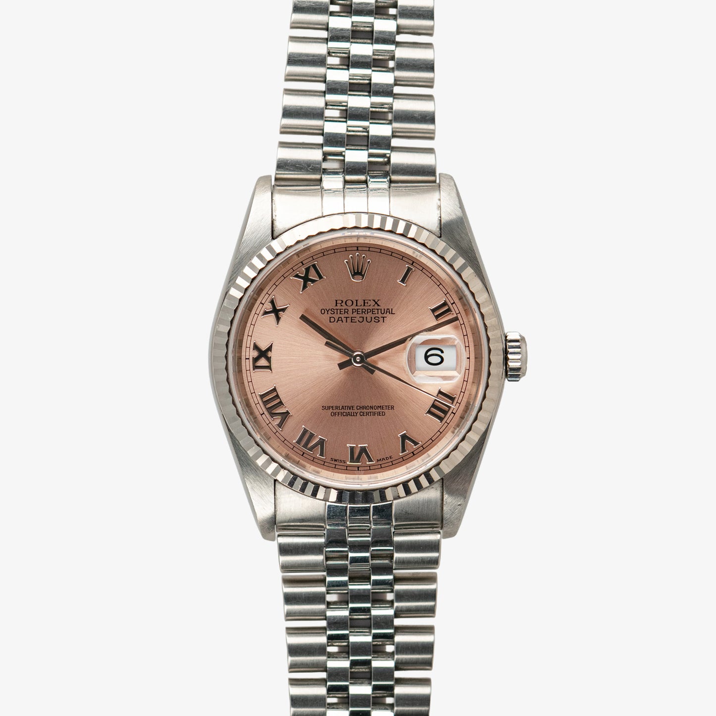 Rolex Datejust 16234 Salmon Roman Dial Automatic 36mm