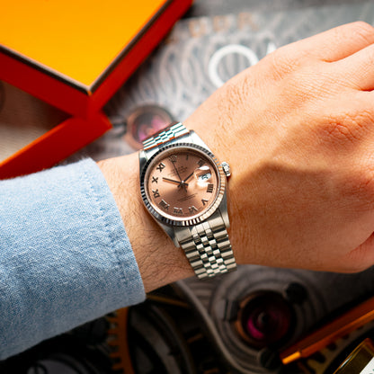 Rolex Datejust 16234 Salmon Roman Dial Automatic 36mm