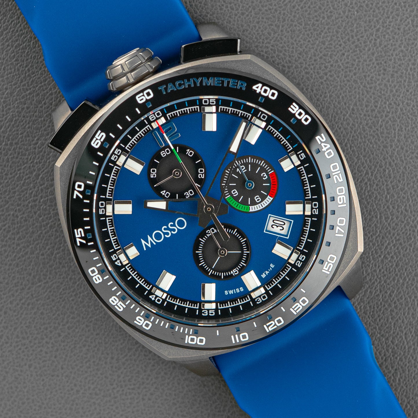 Mosso Italia Chronograph Blue Dial Quartz 44mm