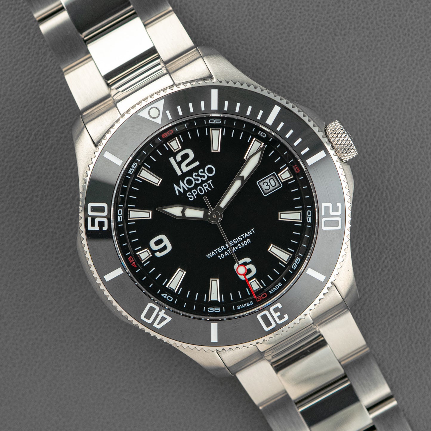 Mosso Sport Diver Black Dial Quartz 43mm