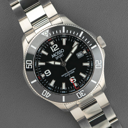 Mosso Sport Diver Black Dial Quartz 43mm