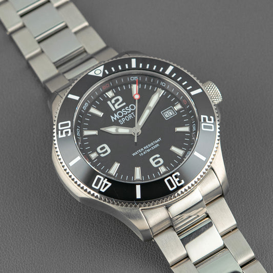 Mosso Sport Diver Black Dial Quartz 43mm