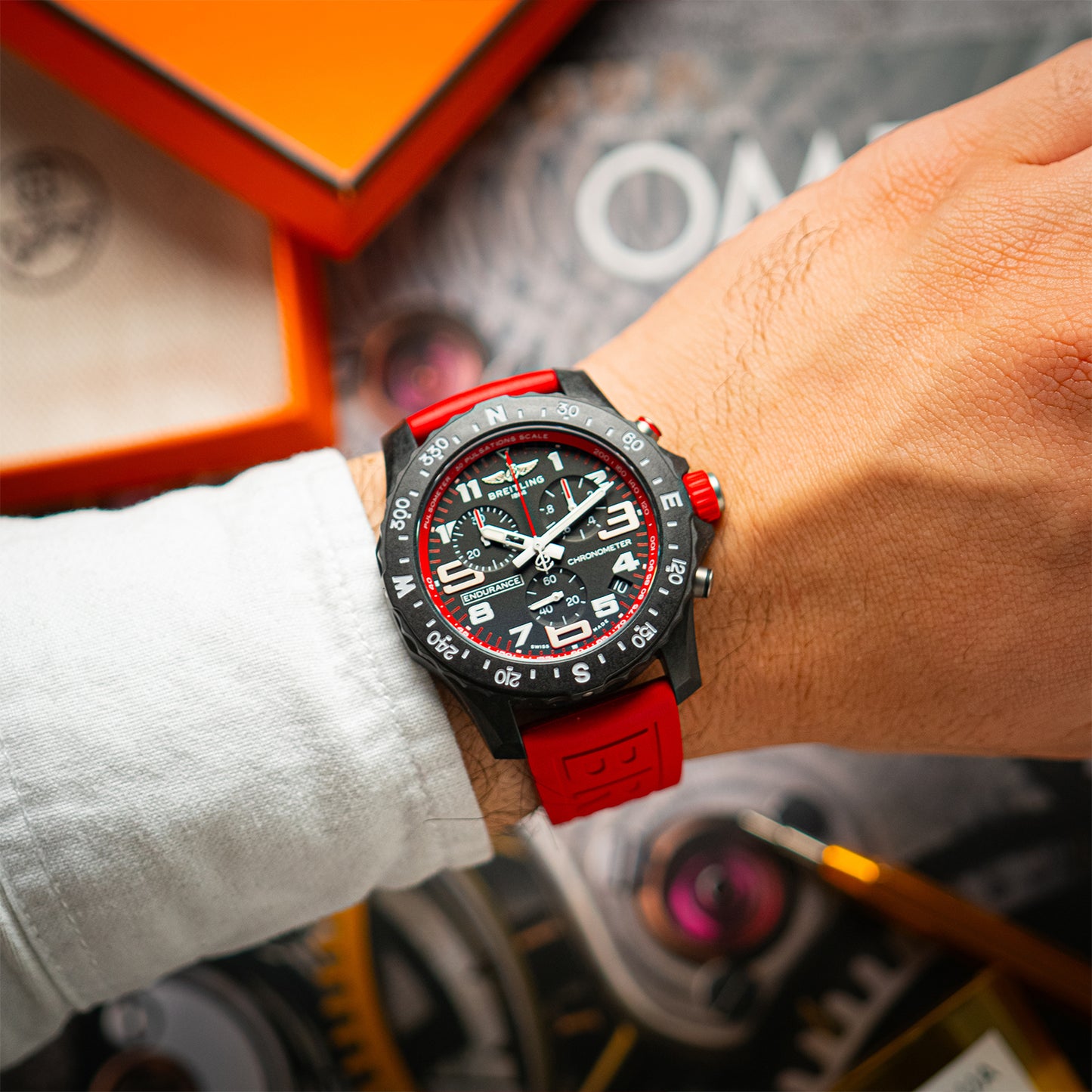 Breitling Endurance Pro Black/Red Quartz Chronograph 44mm
