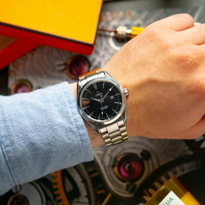 Omega Seamaster Aqua Terra Black Dial Quartz 39mm