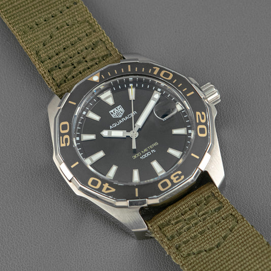 TAG Heuer Aquaracer Date Quartz Olive Dial 43mm