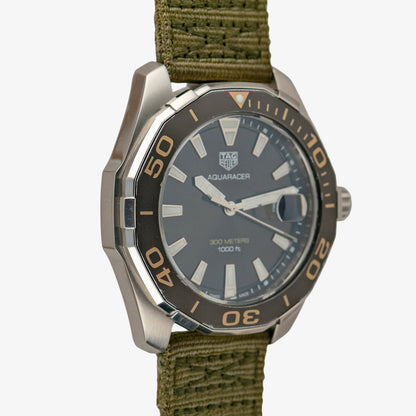 TAG Heuer Aquaracer Date Quartz Olive Dial 43mm