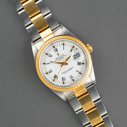 Rolex Oyster Perpetual Date 15223 Roman Two-Tone 34mm