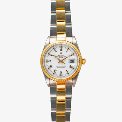Rolex Oyster Perpetual Date 15223 Roman Two-Tone 34mm
