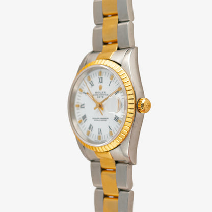Rolex Oyster Perpetual Date 15223 Roman Two-Tone 34mm