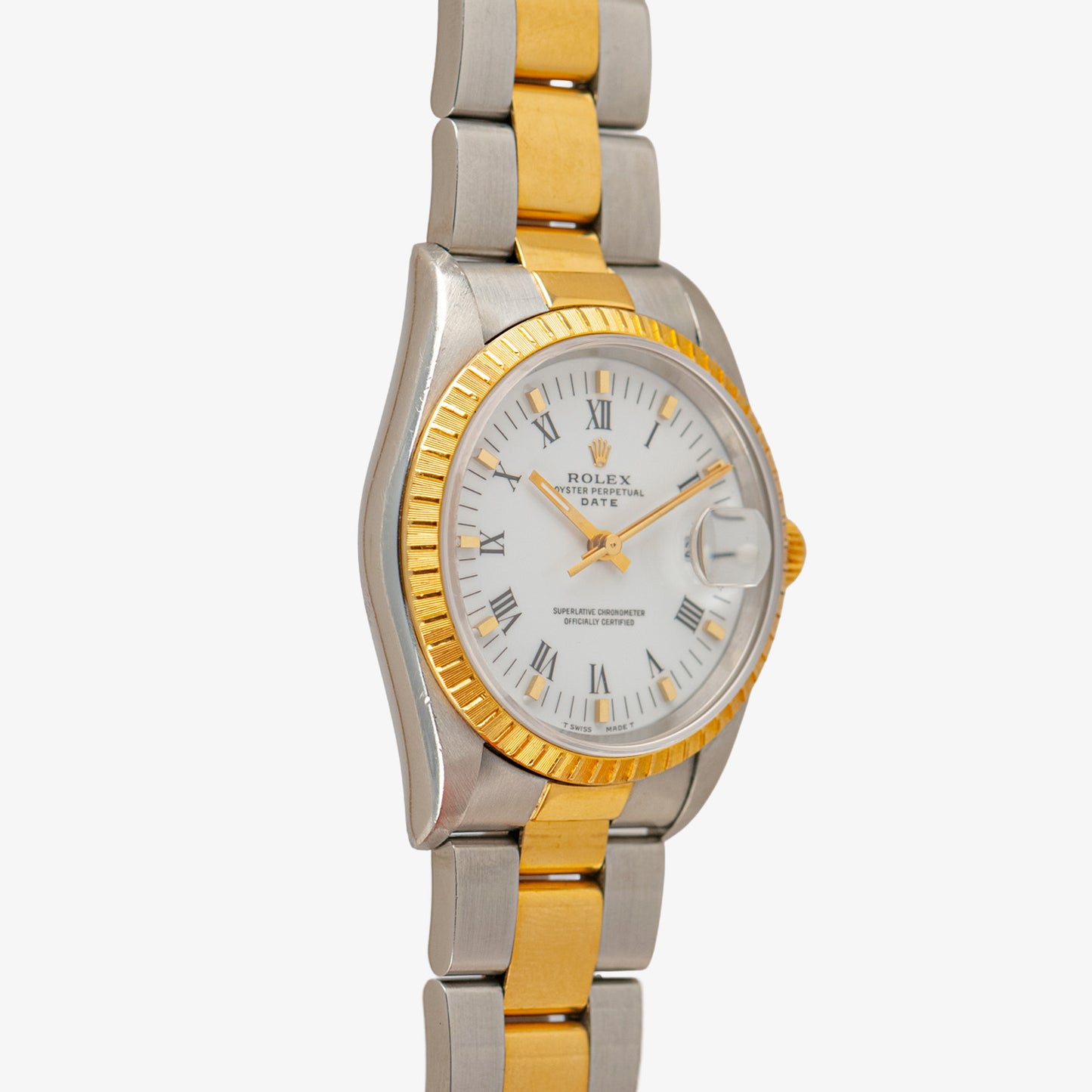 Rolex Oyster Perpetual Date 15223 Roman Two-Tone 34mm