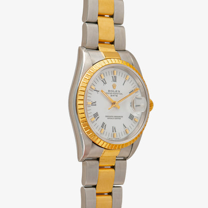 Rolex Oyster Perpetual Date 15223 Roman Two-Tone 34mm