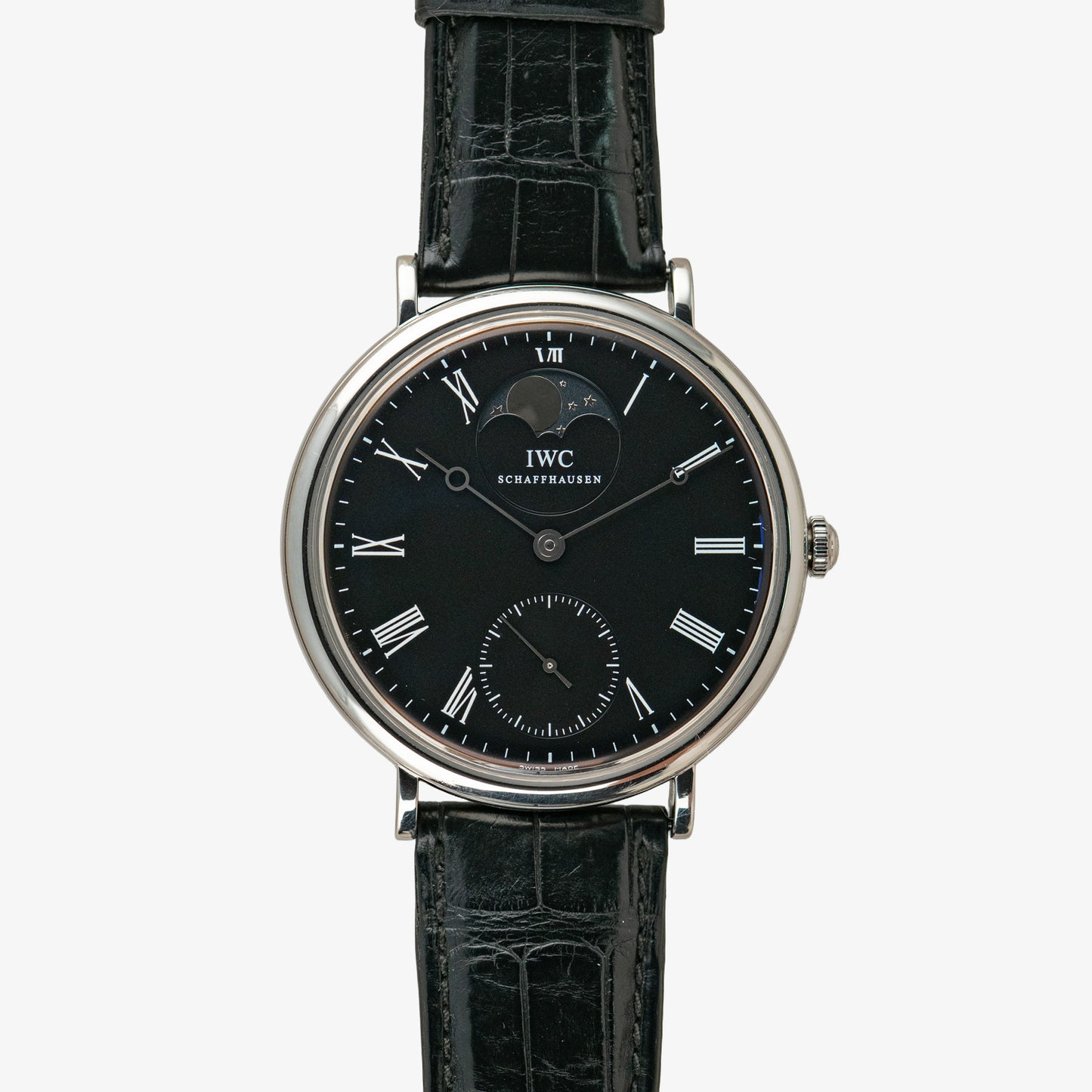 IWC Portofino Hand-Wound Moon Phase Black Dial 46mm